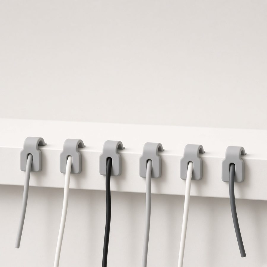 Adhesive Cable Clips, Set of 6